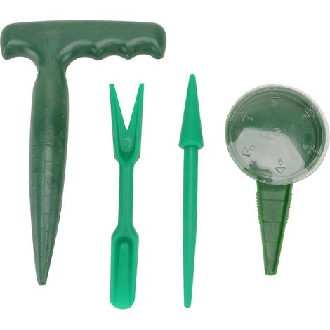 Ensemble d'outils de jardinage, plantoir en plastique pour la transplantation d'outils de jardinage verts (1/5)