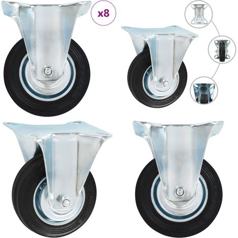 vidaXL 8 Stk. Bockrollen 100 mm (1/5)
