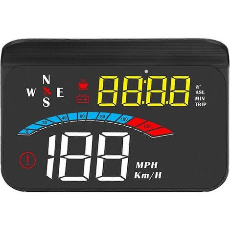 Compteur de vitesse universel OBD pour voiture, projecteur de pare-brise à LED avec affichage tête haute numérique et GPS, avertisseur de vitesse. (1/5)