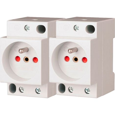 EATON Lot de 2 prises modulaires 16A, 250V AC, avec sécurité enfant (1/2)