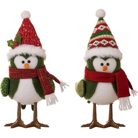Ornement décoratif en forme d'oiseau, sur le thème de Noël, pour la maison, la table, les fêtes et la décoration saisonnière des pièces.-AquaForge (1/5)