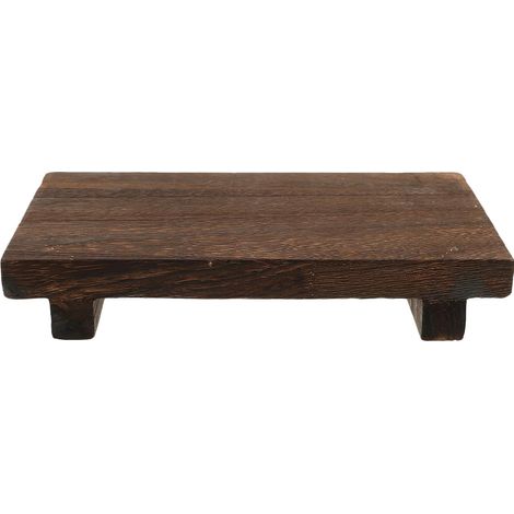 Support en Bois Polyvalent pour Salle de Bain Vintage, Plateau Rehausseur Pratique et Esthétique pour Cosmétiques et Plantes, pour Évier et Rangement Maison'-'- (1/5)