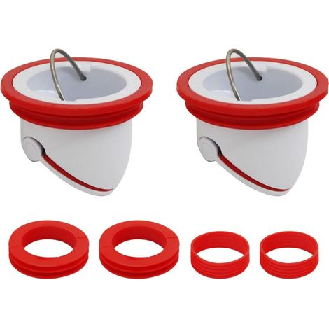 Valve Anti Odeur vanne pour Salle de Bain Siphon Bouchon évacuation de vidange Anti Insecte pour lavabo Baignoire Douche pour Sol Machine à Laver bonde egout clapet Anti refoulement (2pcs 40-48mm) (1/5)