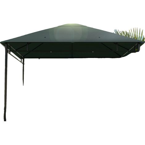 Cenador, protección UV, diseño duradero, gris oscuro (1/5)