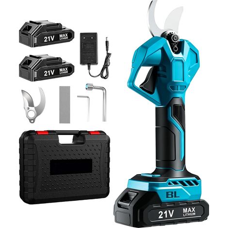 Sécateur Électrique sans Fil, Moteur Sans Balais SK5, Coupe Max 50 mm Indicateur de charge, livré avec 2 batteries 2000 mAh, sécateur à batterie performant pour tous travaux de jardin (1/5)