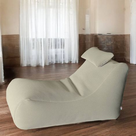 Dmora - Puf hck, Sillón multiusos, Puf, Puf reposapiés, Made in Italy, 70x120 h65 cm, Beige (1/5)