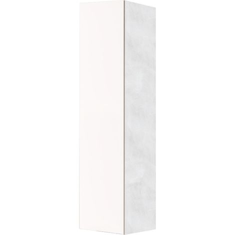 Colonna portascope in legno a 1 anta Bianco e struttura Grigio (1/2)