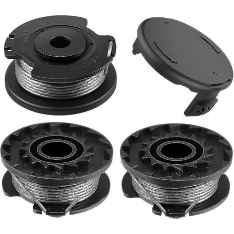 Lot de 3 bobines de fil pour coupe-bordures Bosch avec couvercle (1/4)