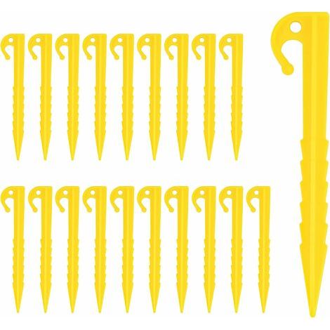 20 Pcs Piquet de Tente en Plastique, Piquets de Tente Spirale, Sardine Tente de Jardin Sol, Robuste et Durable, pour Accessoires pour Camping, Auvents de Camping, Auvents de Caravane (1/5)