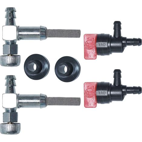 Fuel Shut-off Valve Kit 1/4" and 90 Degrees, for B & S 494769 698181 494539, (1/5)