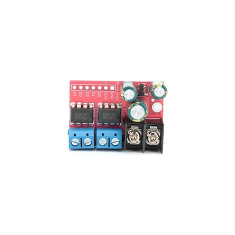 Módulo controlador de motor CC de 5 A: doble puente H, rotación bidireccional en sentido horario/antihorario y control PWM.