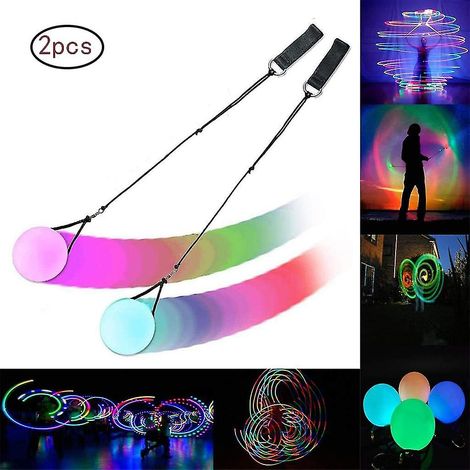 Poi lumineux multicolore à LED avec sac Firetoys (1/4)