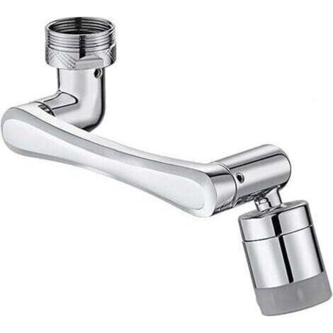 Aérateur de robinet pivotant à1440 °,aérateur fixation de robinet rotatif avec 2fonctions pulvérisation,robinet rotatif multifonctionnel pour cuisine adapté à un filetage extérieur de20mm,22mm,24mm