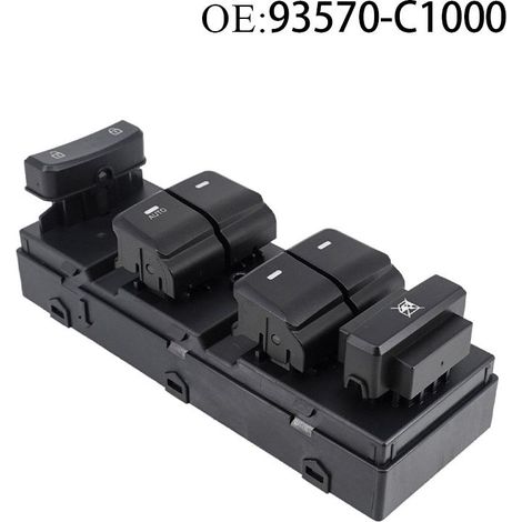 Interrupteur de lève-vitre électrique 93570-C1000, compatible avec les modèles Hyundai Sonata 2015-2019, commande la montée et la descente des vitres électriques, facile à utiliser. (1/4)