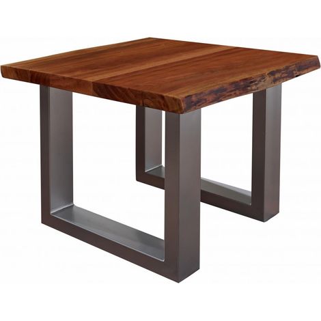 Couchtisch Akazie 60x60x45 walnuss lackiert FREEFORM 2 09