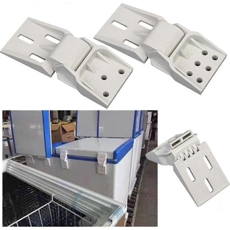 Charnières pour congélateur vertical, charnières universelles pliables à contrepoids pour petits congélateurs verticaux, 3 trous, 4 pièces (1/5)