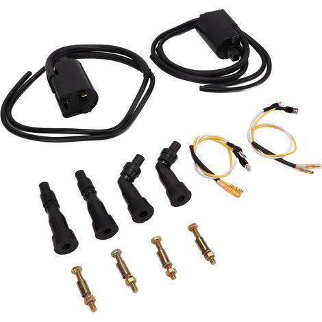 2 bobines d'allumage 30501‑300‑003 avec capuchons de bougie, compatibles avec CB750K, CB750A et CB750F. (1/5)