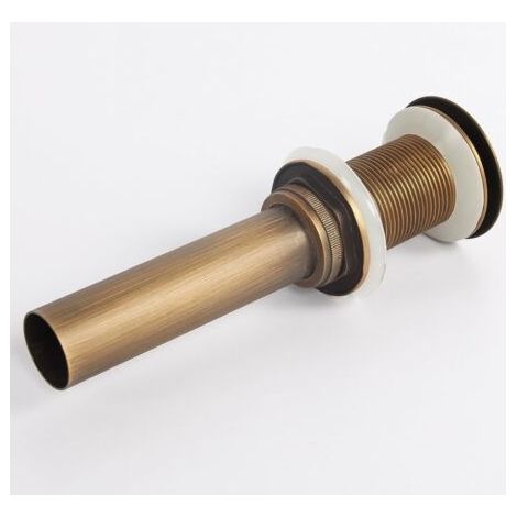 Un-fendue bassin évier Robinet Poussez Pop-Up Cliquez Clack Maker Bouchon Stopper sans débordement fait (Antique Brass) (1/3)