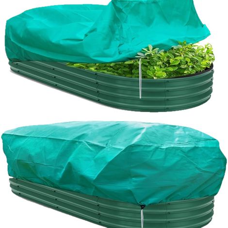 Housse rectangulaire de protection verte 100x40x45cm, barrière contre insectes oiseaux et gel pour pots et parterres de jardin