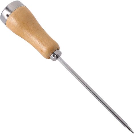 Poinçon en Acier Inoxydable pour Bar et Cuisine - Manche en Bois - Outil de Percage Glace (1/5)
