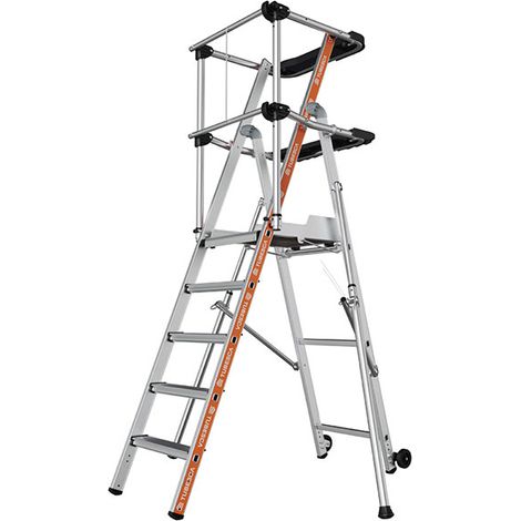 Scaletta a castello 5 gradini - Altezza max di lavoro 3.17m - 2274155