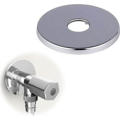 2 Pièces Rosace de Robinet Argentée, Diamètre 21 mm (1/2\ (1/4)