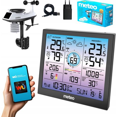 Stazione meteorologica wireless con meteo, igrometro e barometro Wi-Fi SP602 (1/5)