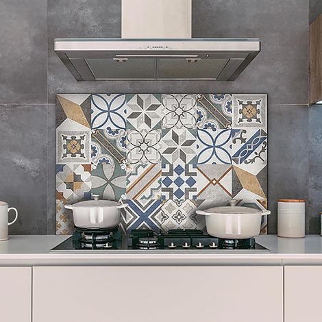 Credence Pour Cuisine en Aluminium Protection pour Plaques de Cuisson et mur lavable et facile à Monter Plaque anti-éclaboussures en Métal (1/5)