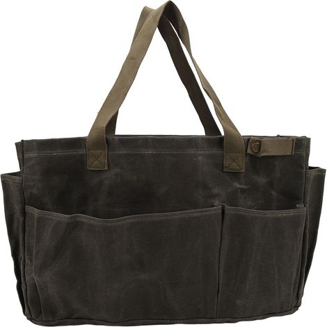 Sac de transport en toile imperméable, grand format, poignée confortable, résistant à l'usure, camping, vert olive, sac à outils robuste (1/5)