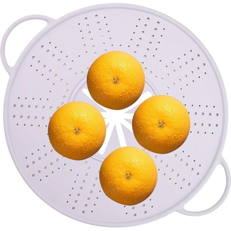 Spritzschutz – 1 Stück – Silikon – Faltbar – Für Bratpfanne, Topf, Wok – 25 bis 30 cm (1/5)