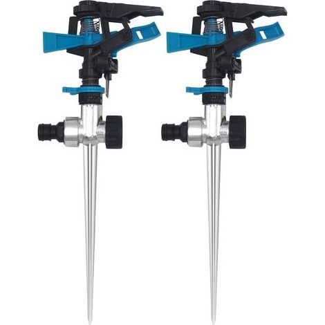 KLVGTIFS PU - 2 Pièces Arroseur à Pulsation, Arroseur de Pelouse,pour arrosage jusqu'à 530 m², arroseur Circulaire 360°, pour Arroser Les Plantes Fleurs Légumes(F) (1/5)