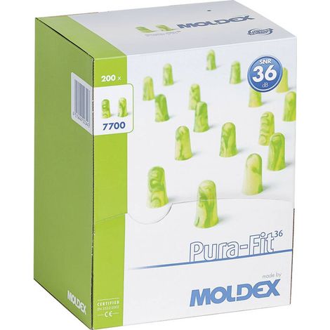 Bouchons d'oreille 35 dB – Protection auditive à usage unique – Norme EN 352-2 – S'adapte à tous les conduits auditifs – Lot de 200 paires – Moldex (1/7)