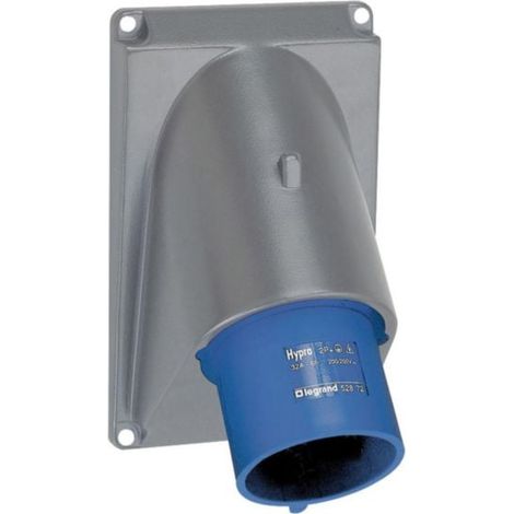 Fiche inclinée Hypra IP44 32A - 200V à 250V - 2P+T - plastique - LEGRAND