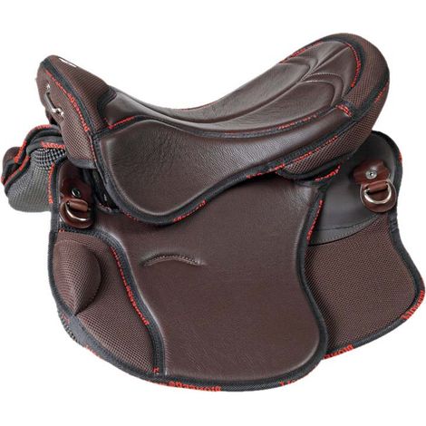 Blau - 7kg Trekker Pioneer Sattel aus Airmesh und Neopren, mit garantiertem Holzbogen (1/5)