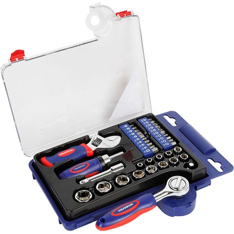 Coffret Douilles Cliquet Workpro 38p Kit Complet Métrique Avec Cliquet Et Clé Réglable - Workpro
