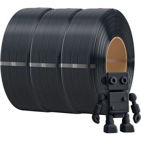 Filamento per stampante 3D, ad alta resistenza, minore quantità di filamento necessaria, PETG nero (1/2)