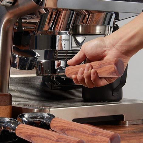 Portefiltre Sans Fond pour Machine à Café DeLonghi - Filtre 51 mm en Acier Inoxydable (1/5)