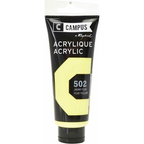 Peinture acrylique 100 ml - Jaune fluo n°502