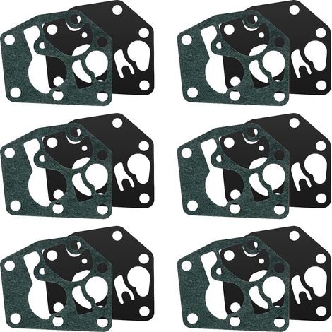 Membrane Carburateur - Kit Joint Etancheite 6 Pièces - Pour Entretien Moteur Thermique - Compatible Modèles Briggs & Stratton - 6 Unités (1/5)