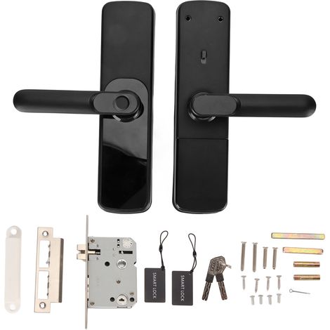 serrure de porte-Serrures Intelligentes pour Porte, avec Empreinte Digital et Clavier, Compatible TUYA, pour Portes de 35 à 55 mm d'Épaisseur, Noir (1/4)