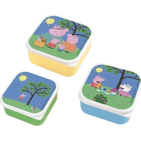 Lunchbox mit 3 Peppa Pig-Stücken