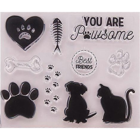 Transparenter Silikonstempel für DIY-Scrapbooking, zum Dekorieren von Fotoalben und Karten (1/5)