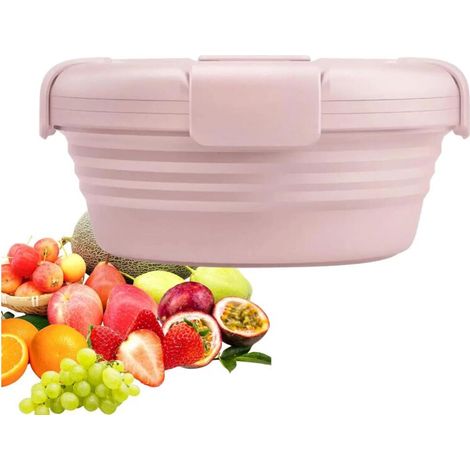 Boîte à lunch modulaire - Bol pliable en silicone, boîte en silicone de qualité alimentaire Portable et réutilisable