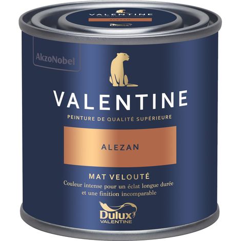 Dulux Valentine Peinture intérieure de haute qualité - Valentine - Couleur intense & pouvoir couvrant élevé - Mat Velouté Alezan 0,125 L