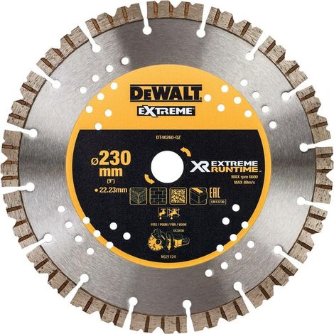 DeWalt DT40260 9"" 230mm Extreme Diamond Wheel Grinding DCS690 DCS691 Cut Off Saw (1/6)