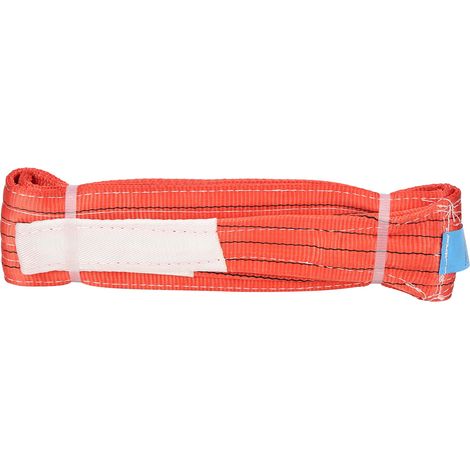 Élingue de levage 5T 3 mètres à double œillet, boucle, sangle plate en polyester pour usage industriel (1/5)
