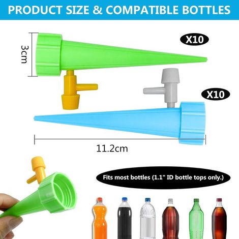 Paquet de 20 Arrosage Goutte à Goutte, Arrosage Automatique Interieur, Goutte a Goutte Plante Interieur, Goutte a Goutte Bouteille Avec Vannes de Régulation pour Jardin Maison (20)