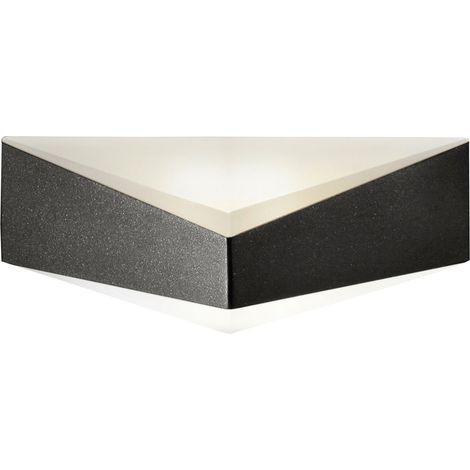 Aplique de pared GEOMETRIC doble emisión E27 LED Bulb 10 W IP65 Antracita (1/4)