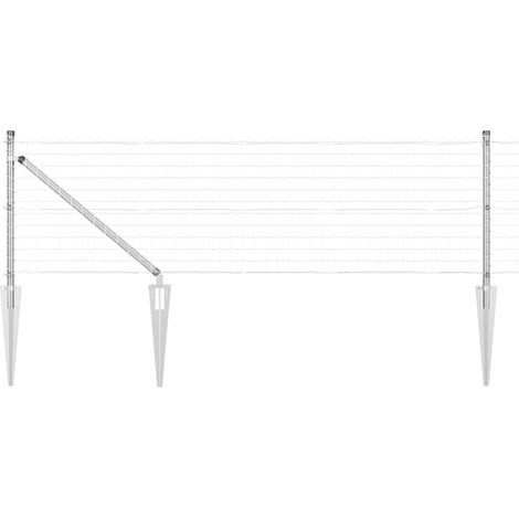 Maison Exclusive - Schweißdrahtzaun mit Spikes 25 x 0,8 m (B x H)