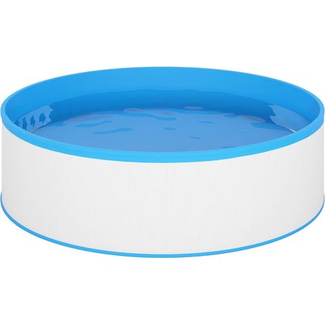 Piscine avec écumoire suspendue et pompe 350x90 cm Blanc vidaXL (1/5)